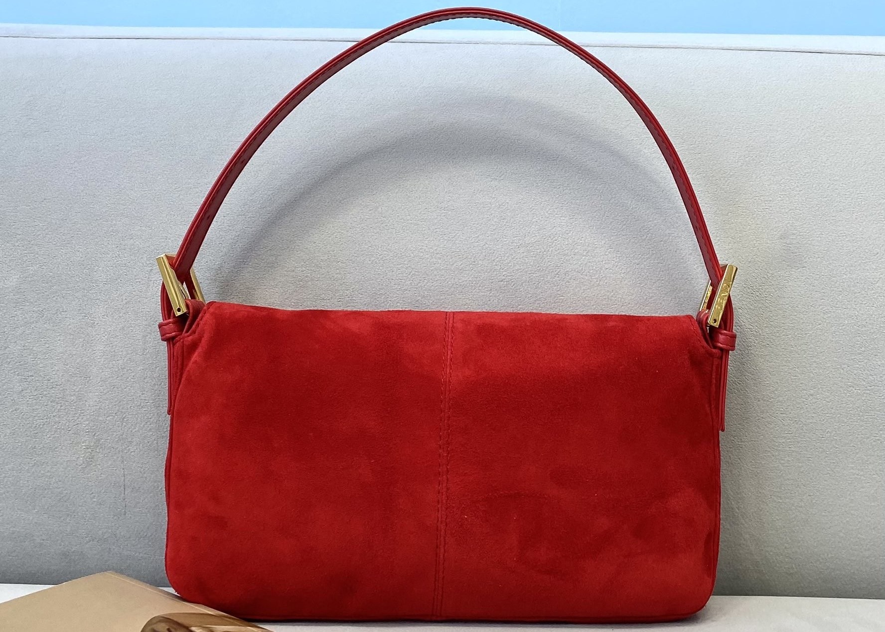 Classic Single Strap Shoulder Bag Pure Color Underarm Bag Baguette Bag
