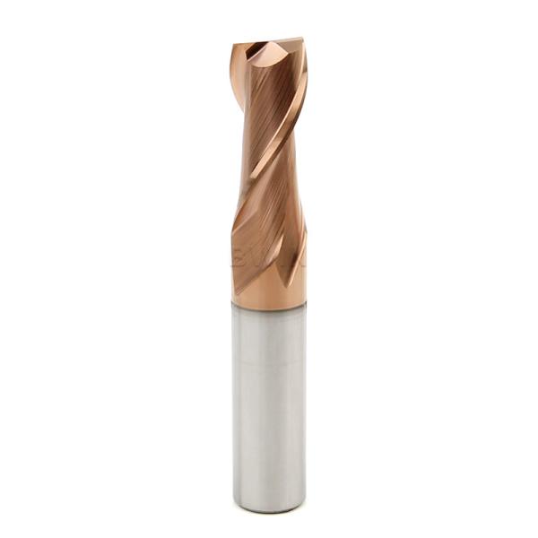 Buy cheap HRC55 Carbide Flat End Mill Copper Coated 2mm Square Milling Cutter from wholesalers