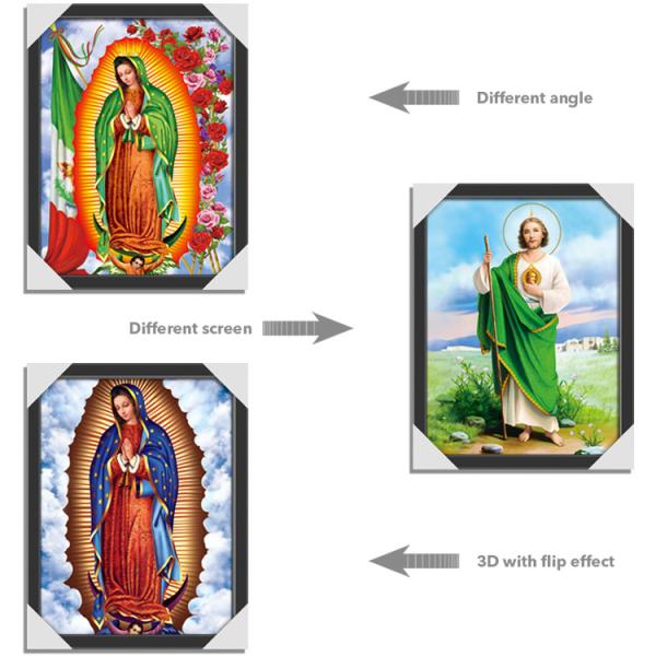 Buy cheap Jesus Design God 3D Lenticular Flip Effect With CMYK Printing Size 30*40cm from wholesalers