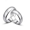 Buy cheap Simple silver couple rings Korean jewelry trend glossy ring from wholesalers