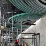 Aluminum Curved Metal Ceiling Design 4mm Thickness Powder Coating