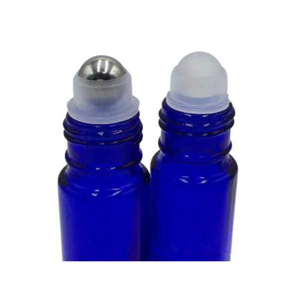 Quality Cobalt Blue Glass Roll On Perfume Bottles Round Square For Personal Care for sale