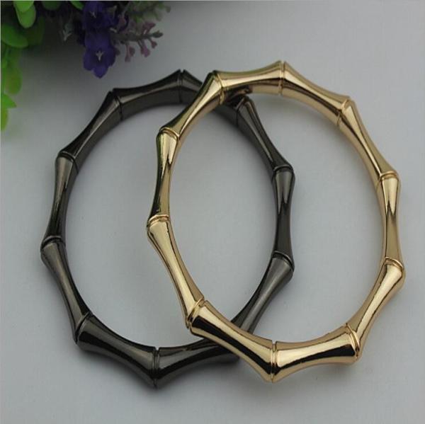 Wholesale custom accessories zinc alloy bamboo shape gunmetal & gold 90 mm metal