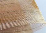 Recycled Bronze Color 70% Glass Laminated Wire Mesh Art Copper Woven