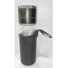 Buy cheap Largesize Glass Water Bottle Stainless Steel Push Opening With Cloth Sleeve Pouch from wholesalers