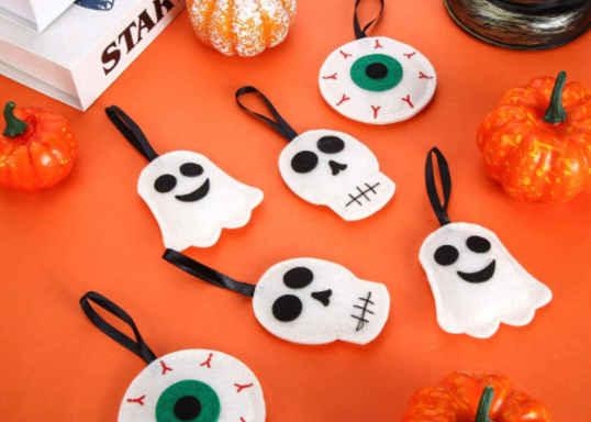 Buy cheap 36 Pieces Skull Eye Hanging Felt Halloween Ornaments 2mm from wholesalers