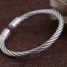 Buy cheap Sterling Silver Chunky Wire Cable Cuff Bracelet Women Retro Bangle (SZ0002) from wholesalers
