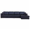 Buy cheap Defaico SGS L Shape Genuine Leather Sofa Set Black Grey Leather Recliner Sectional Sofa from wholesalers