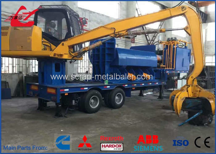 Portable Waste Steel Scrap Baler Logger , Full Automatic Car Bodies Hydraulic Baler Machine