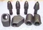 19mm Square Piling Round Tooth Drilling Tool Bullet Holder Soil Teeth