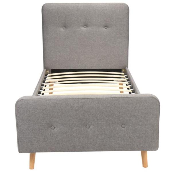 Buy cheap Single Size Children Upholstered Bed Plywood Light Grey Linen Fabric ODM from wholesalers