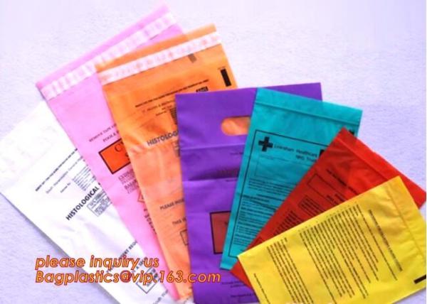 Buy cheap Medical packing k sealing plastic biohazard specimen bag customized pouch, Disposable plastic medical waste specim from wholesalers