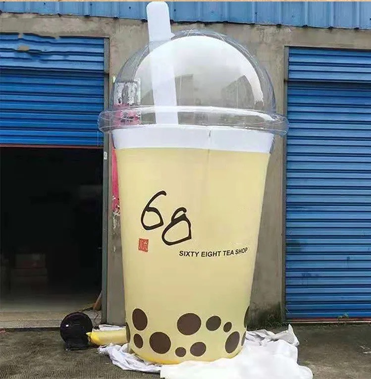 Customized Advertising Giant inflatable bottle cup for promotion event milk tea bottle tea cup win bottle inflatable can