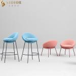 American Style Counter Height Backless Stools Fabric 93cm Height