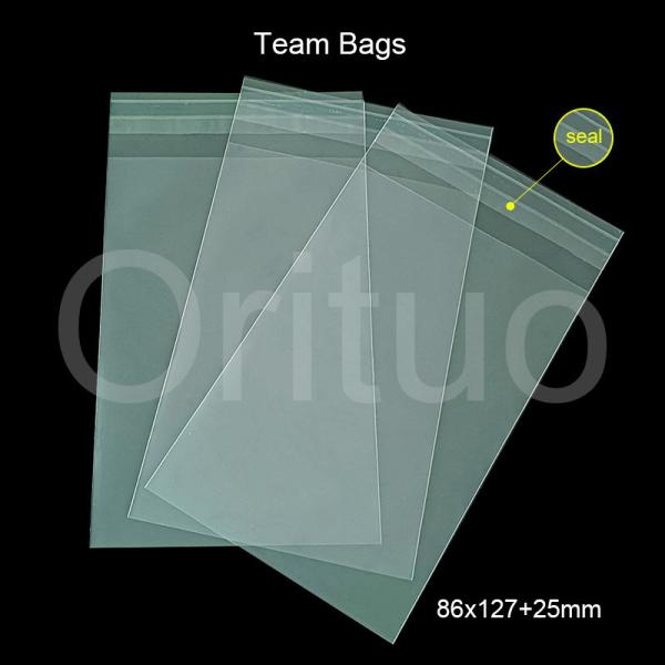 Buy cheap Self Sealing Sport Card Sleeves Polypropylene Team Bags 86x127+25mm ISO OEM from wholesalers