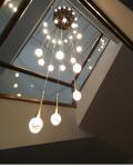 Modern staircase chandelier for living room crystal loft long hanging lamp