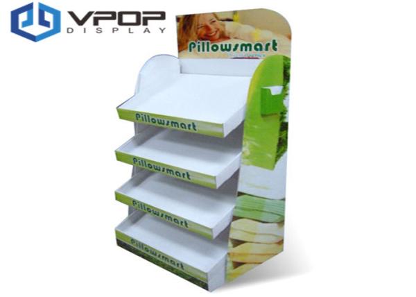Buy cheap Custom Pillow Free Standing Cardboard Displays High Capacity With Four Shelves from wholesalers