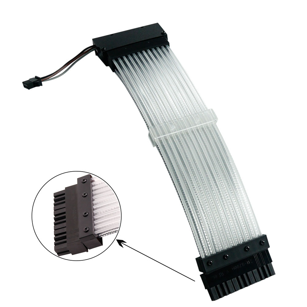 Brand new 5V 3Pin 24Pin ARGB EXTENSION cable cord Computer Straight Cable Synchronous Single Headlight Flat cable 300mm