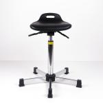 Anti Static PU Foam ESD Cleanroom Chairs 5 Star Fixed Glides Bar Stool