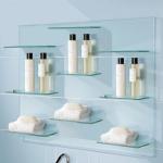 Logo / Size Custom Cut Tempered Glass Shelves Clear Ultra Clear Frosted Glass