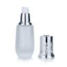 Buy cheap 45ml White Glass Frosted Cylindrical Bottle With Silver Lid For Cosmetic Glass Bottles from wholesalers