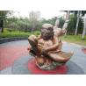 Buy cheap Creative Painted Bronze Figure Sculpture Customized Copper Art For Garden Ornaments from wholesalers