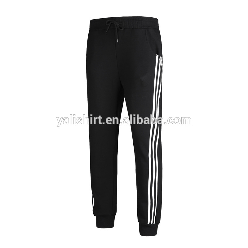 OEM high quality cotton tracksuit men with strip