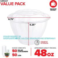 Buy cheap 48 Oz. Disposable Salad Bowls - On-The-Go Salad Bowl - Plastic Salad Containers product
