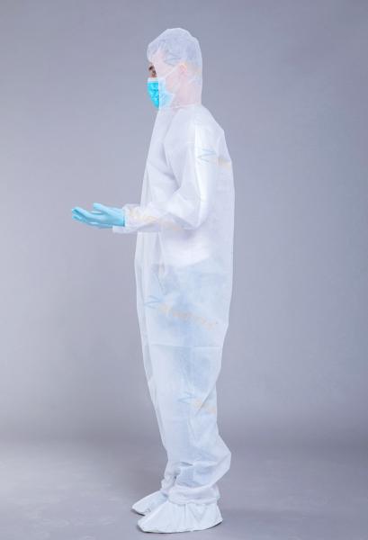 Buy cheap OEM SF Elastic Cuff 55GSM Chemical Disposable Coveralls from wholesalers