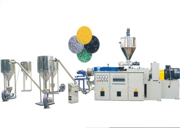 Quality Conical Twin Screw Extruder PVC Pelletizing Line With PVC Powder / Calcium Material for sale