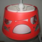Red Pvc 2 Layer Laser Cut Lampshade White Inner Pendant Optional Easy Fit