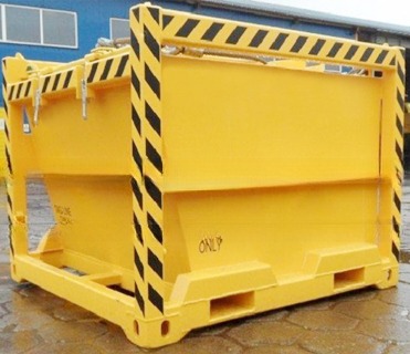 1115KGS Tare Mass Offshore Cutting Mud Skip BV Certified Closed Container for Drilling -20 C Design DNV 2.7-1 Standard