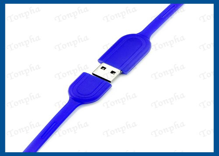 Promotional Thin Wristband Flash Drive Convenient Carrying Silicone Material