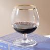 Buy cheap Clear Gold Rim Glass Drinking Goblets 415ml Crystal Cognac Glasses Lead Free from wholesalers