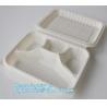 Buy cheap 4 compartment lunch box, corn starch meat packing trays, Meal Prep Tray from wholesalers
