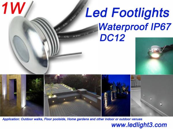 Buy cheap Rcessed 1W Mini LED Footlight IP67 Waterproof DC12V Waterproof IP67 Outdoor Garden landscape lighting from wholesalers