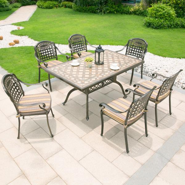 Buy cheap Outdoor Garden Balcony Table Sets Cast Aluminum Camping Picnic Dining Table from wholesalers