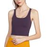 Buy cheap Solid Longline Medium Impact Sports Bra OEM Available Crossback Shockproof from wholesalers