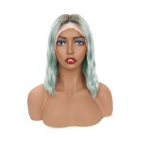 Buy cheap 100% Virgin Ocean Blue Ombre Colored Human Hair Wigs / Short Bob Wig Brazilian product