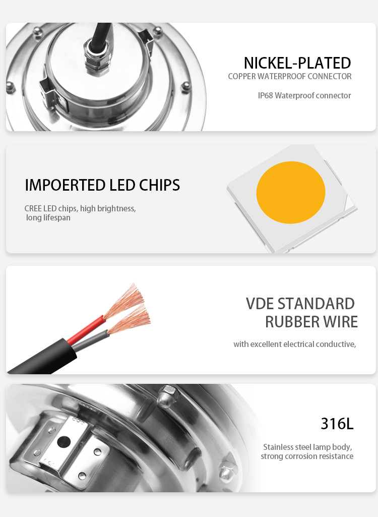 DMX512 Control 12V 316L Stainless Steel Waterproof Outdoor Unground 9W Recessed Underwater Light
