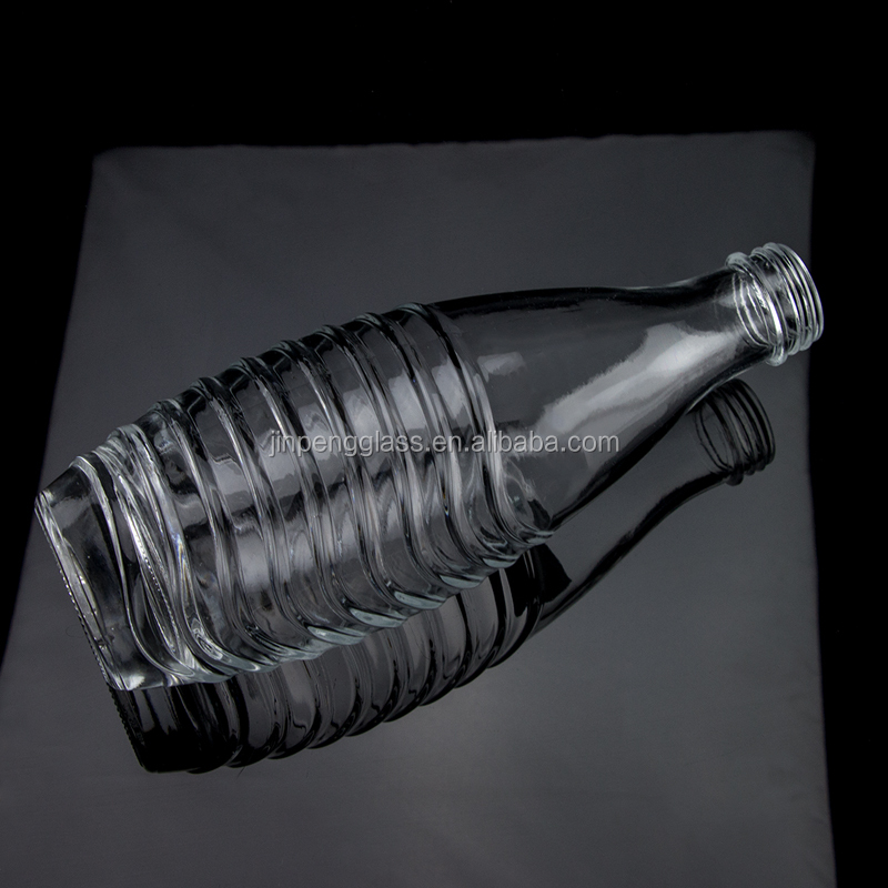 Vodka Glass Collar 750ml 1000ml Clear Flint Gin Rum Champagne Tequila Whisky Bottle