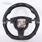NAPA Leather Porsche Carbon Fiber Steering Wheel Custom Stripe Color