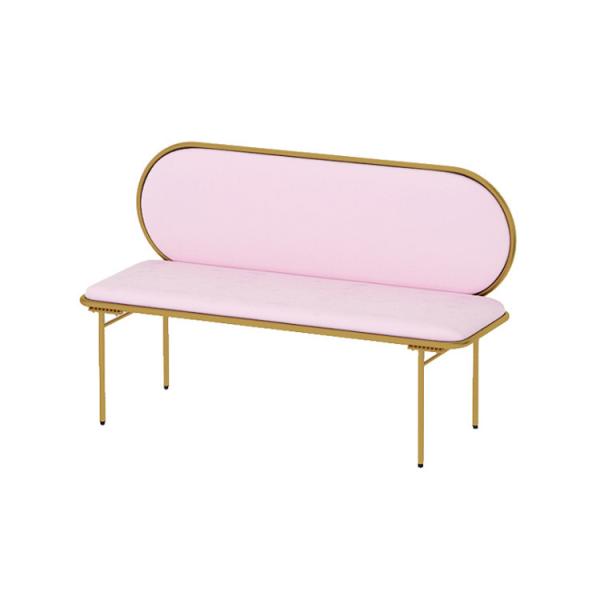 Buy cheap Commercial Restaurant Booth Bench , Fabric And Steel Two Seater Bench from wholesalers