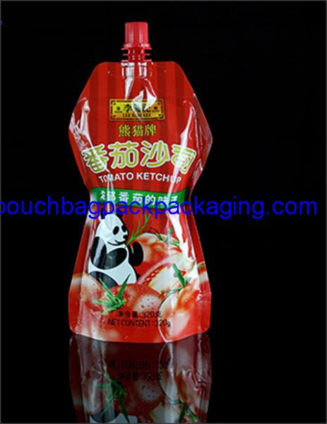 Buy cheap Custom printed stand Spout pouches for juice beverage sauce ketchup 320 g from wholesalers