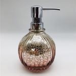 Mercury Classic Glass Bathroom Accessories Set Pink Color Pumpkin Shape