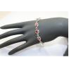 Buy cheap Sterling Silver 5x7mm Oval Amethyst Cubic Zircon Tennis Bracelet(B06PURPLE) from wholesalers