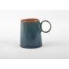 Buy cheap Organic Stoneware Coffee Mugs With Blue Reactive Color Glaze Dishwasher Microwave Safe from wholesalers