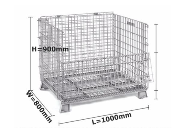 Buy cheap Zinc / Chrome Plated Mesh Storage Cage Durable L1000 * W 800 * H 900 Mm from wholesalers