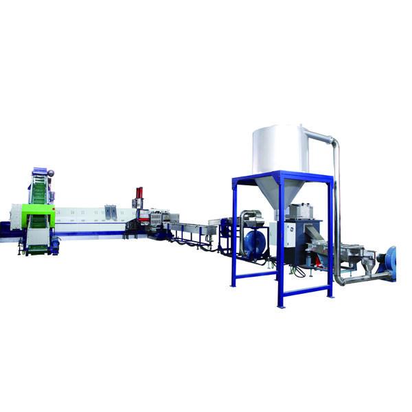 Horizontal Plastic Pelletizing Recycling Machine Single Screw Extruder Machine
