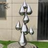 Buy cheap Stainless Steel Garden Sculpture Water Drop Metal Polished Home Artistic Decoration Modern from wholesalers